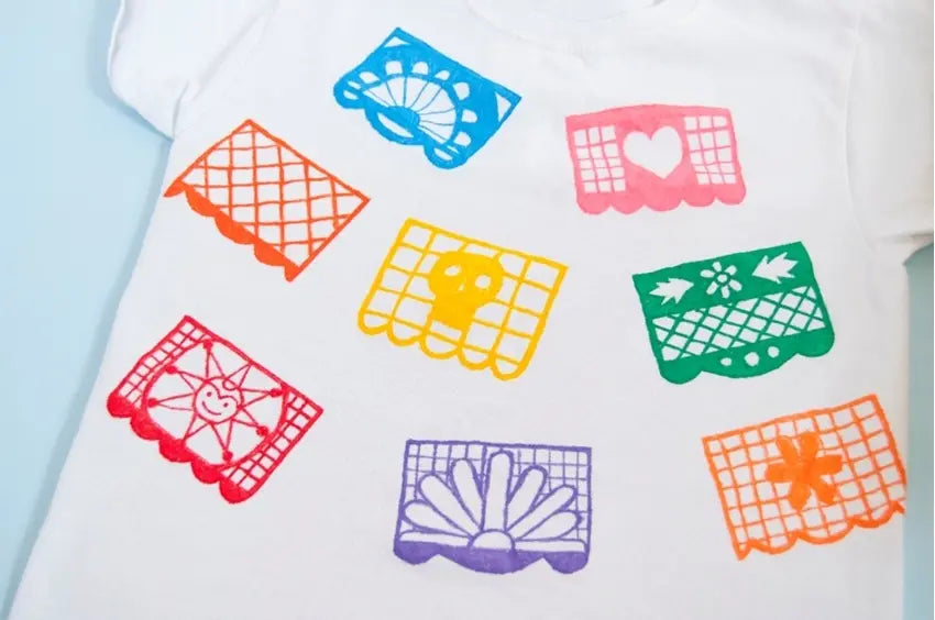 Tulip Fabric Markers DIY Papel Picado T-shirt - color in outlines