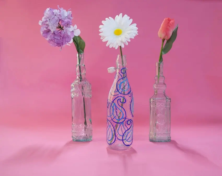 Tulip Dimensional Paint Mother's Day Gifts - painted vases