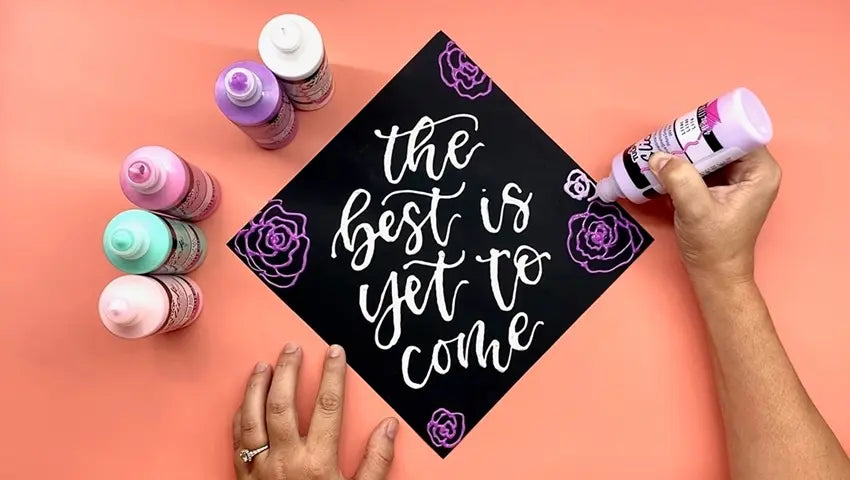 Decorate a Graduation Cap with Tulip Dimensional Paint