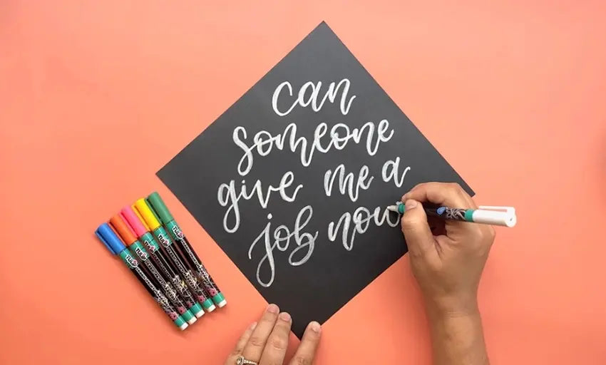 Personalize a Graduation Cap with Tulip Fabric Markers