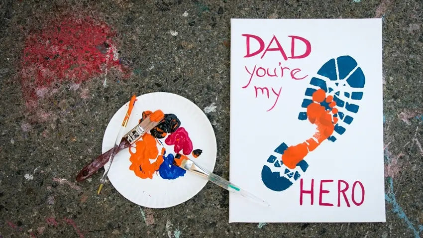 Dad You’re My Hero Shoe Canvas Art