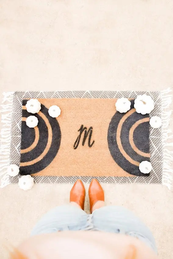 DIY Monogram Doormat