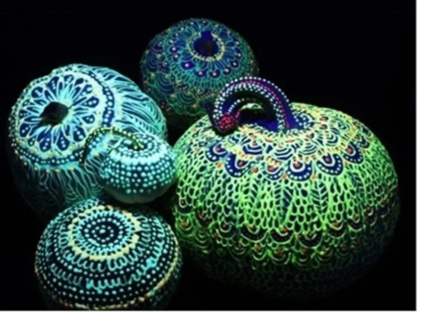 Glow paint pumpkins