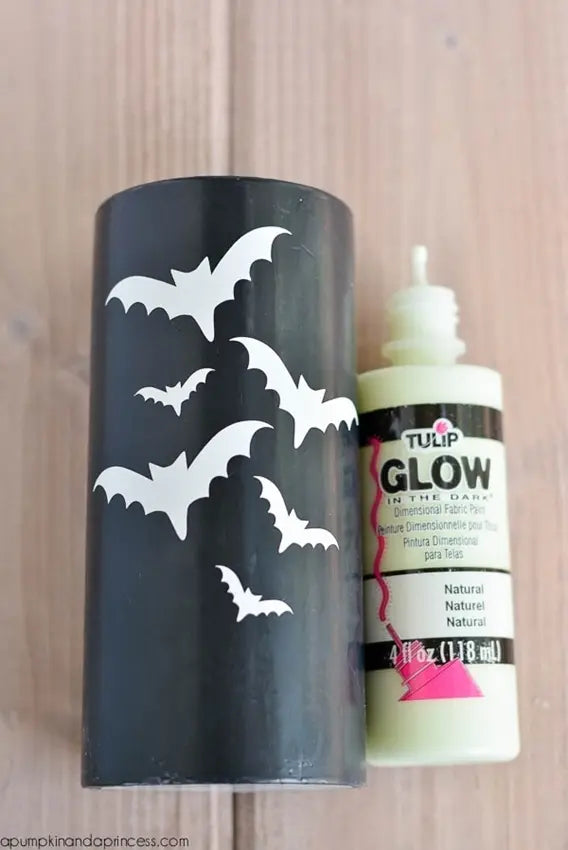 Apply the paint on top of your Halloween shapes.