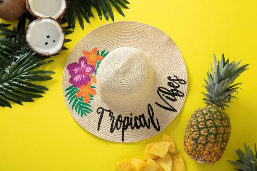 Painted Summer Sun Hat