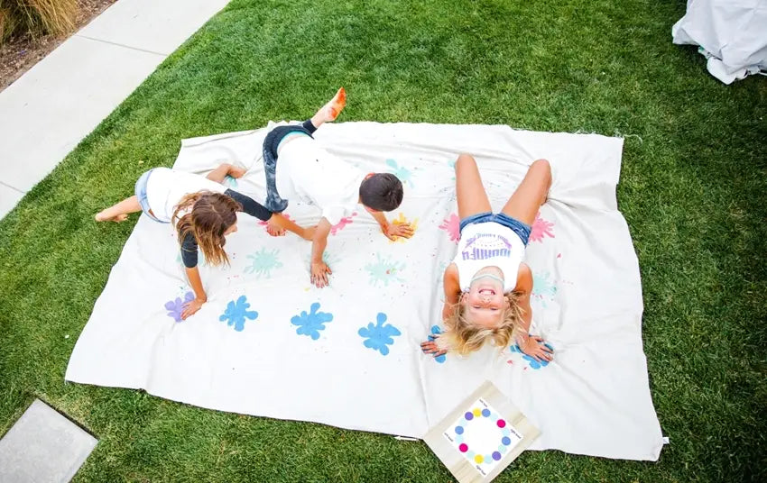 Twister-inspired backyard game