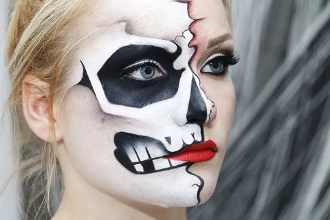 real scary face paint designs