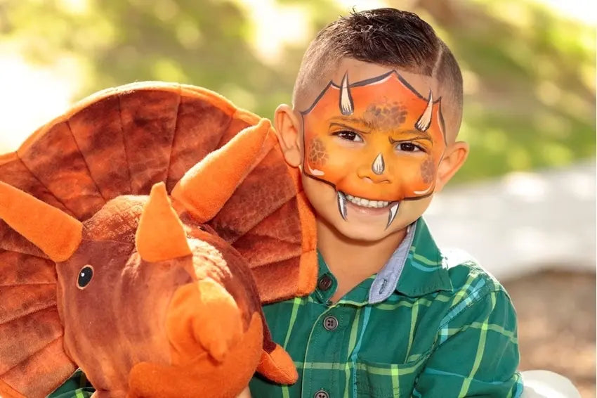 Triceratops Face Paint Idea