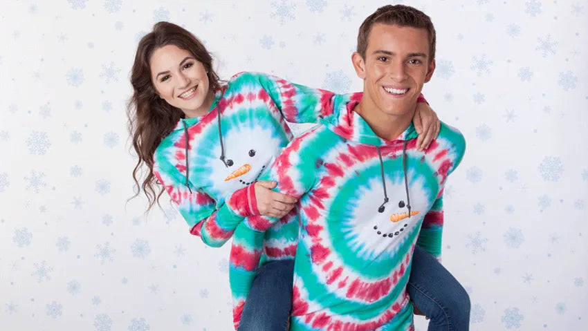 Tie-dye Snowman Ugly Sweater Hoodie