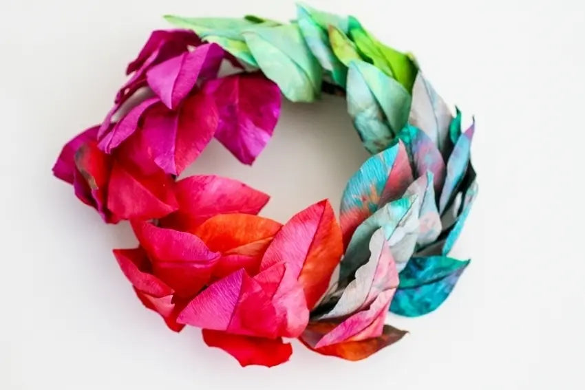 Rainbow Tie-Dye Wreath