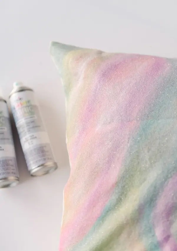 Add more coats of ColorShot Fabric Spray to pillow