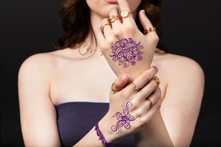 Purple Henna Design