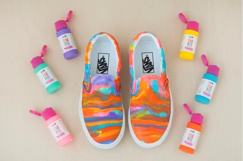 Dirty Pour Hand-Painted Shoes