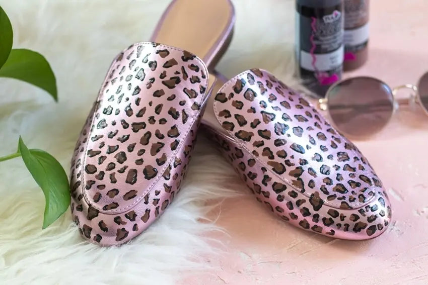 Painted Leopard Print Shoes