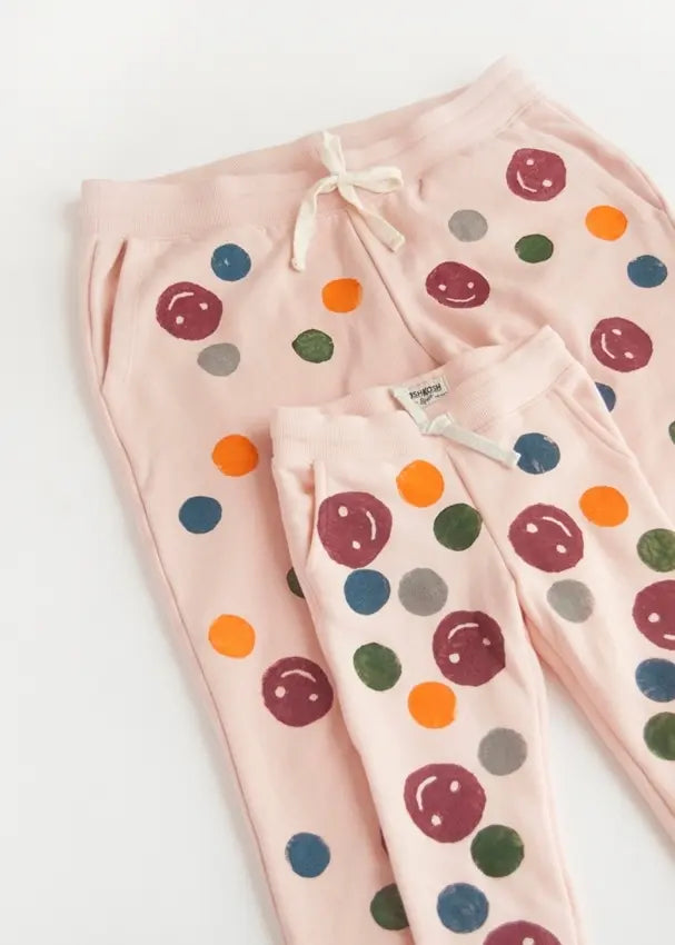 Painted Smiley Face Print Pajamas