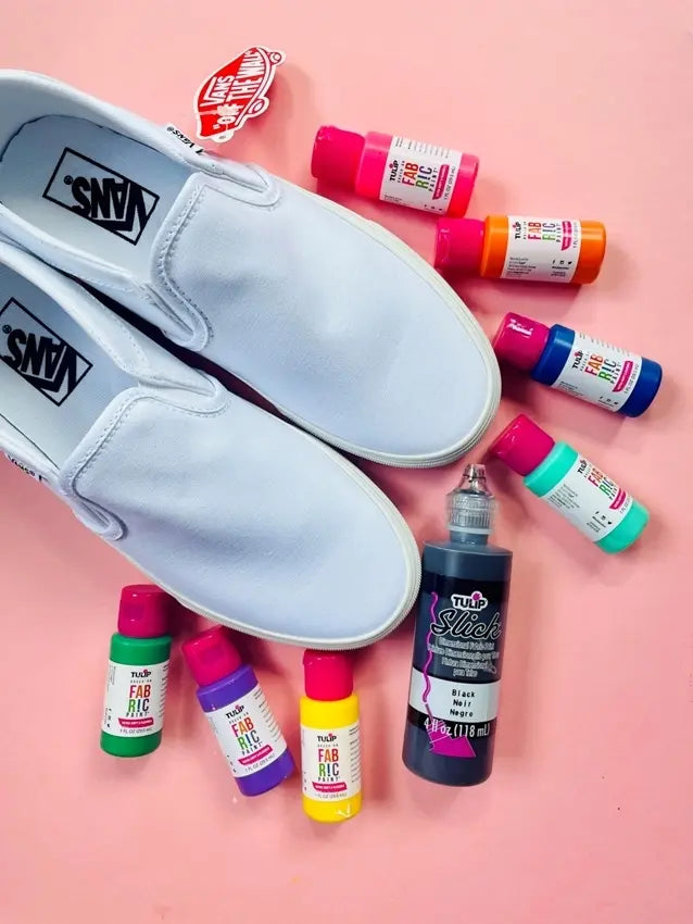 Gather supplies for hand-painted shoes