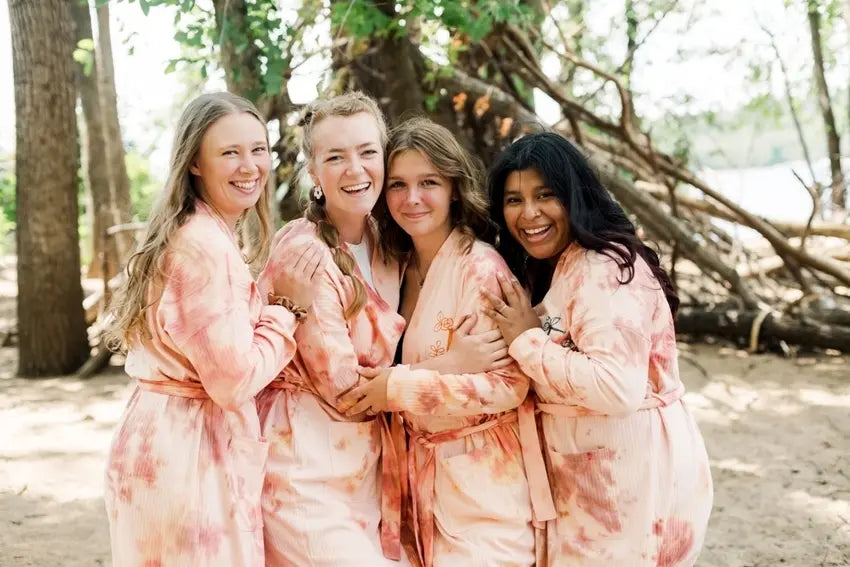 Matching bridal party robes