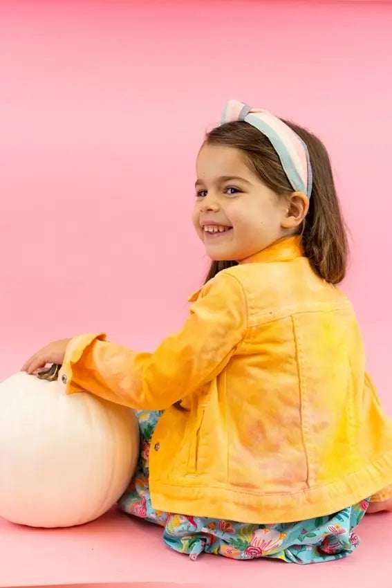 Kids’ tie-dye jean jacket