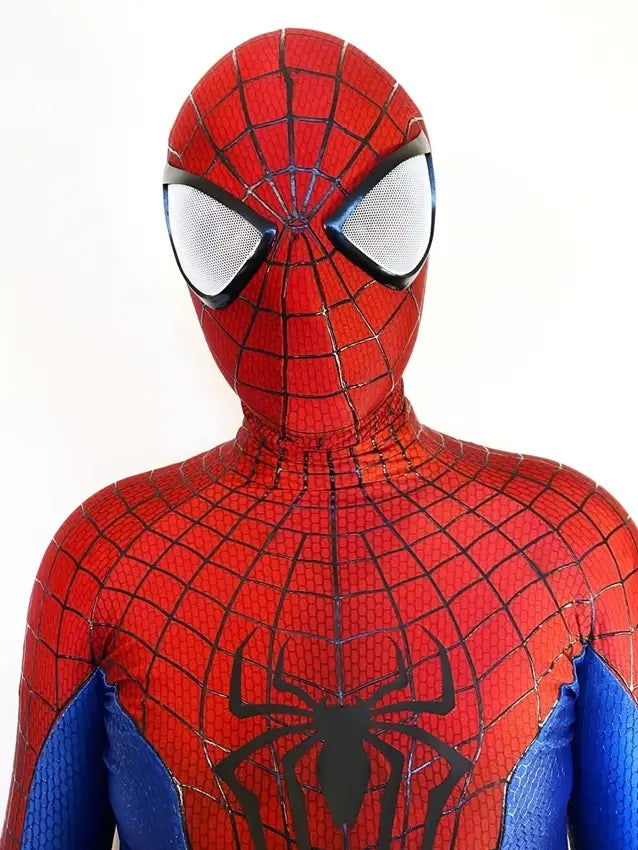 Raised webbing Spider-Man cosplay