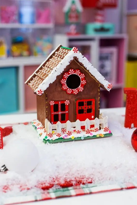 Display your faux gingerbread house