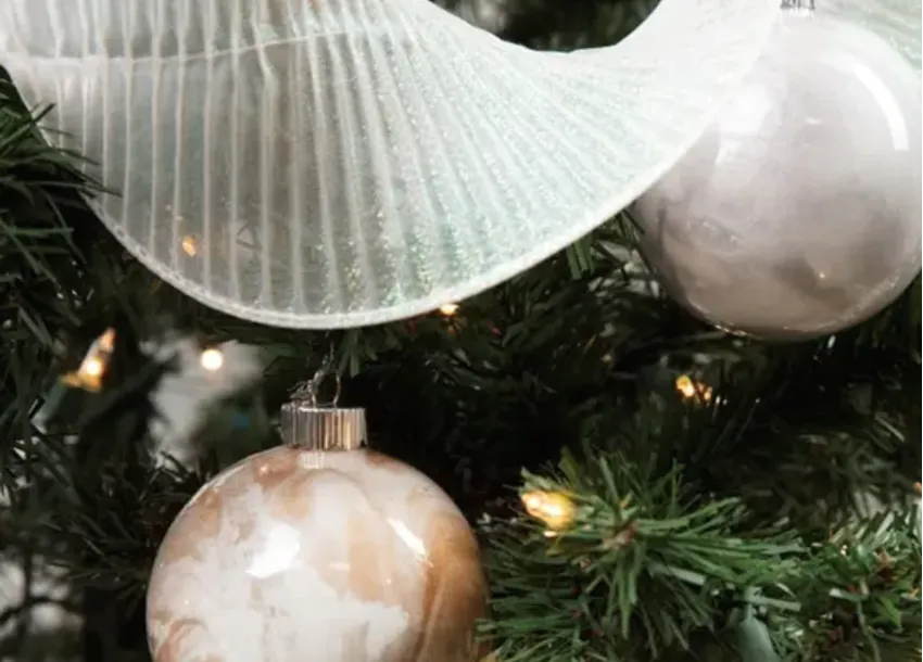 DIY Marble Painted Ornaments