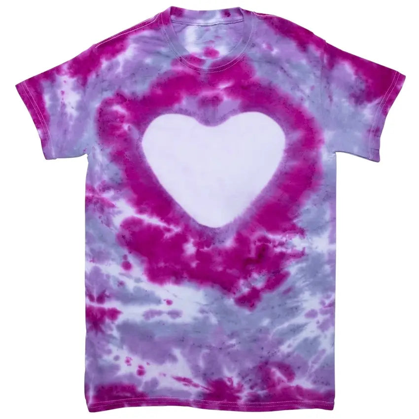 10. Heart Shirt with Salt Resist Dye