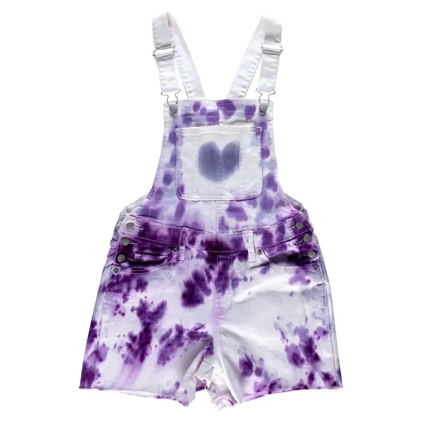 11. Tie-Dye Overalls with Heart Pocket