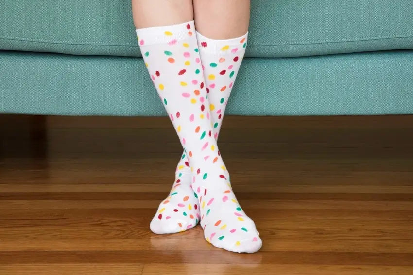 Painted Confetti Print Socks