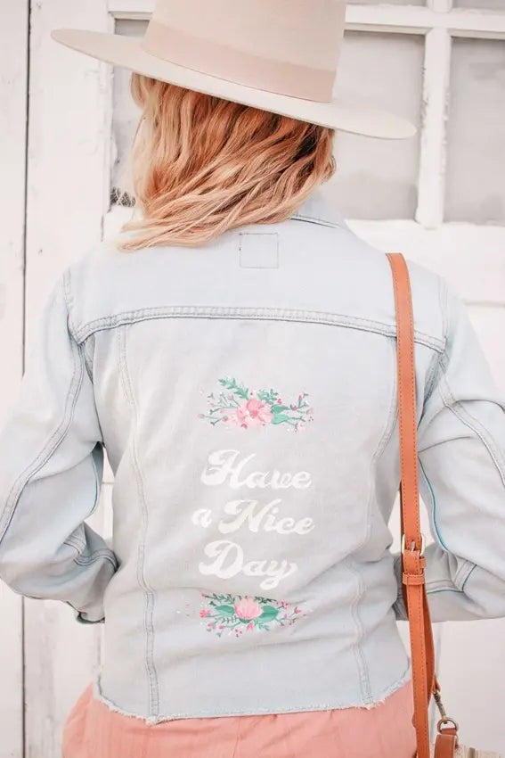 DIY Floral Denim Jacket with Fabric Paint