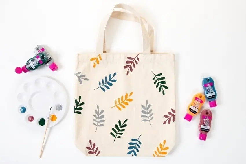 DIY Fern Print Tote Bag with Fabric Paint