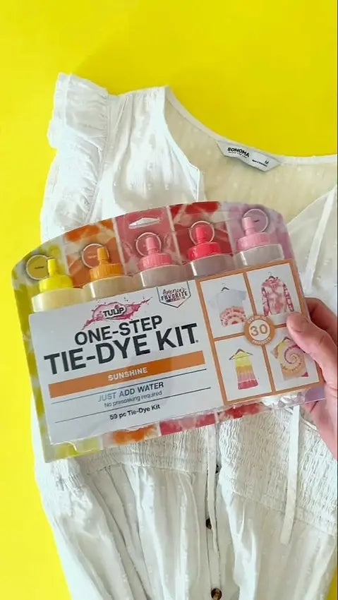 Prepare materials for tie-dye maxi dress