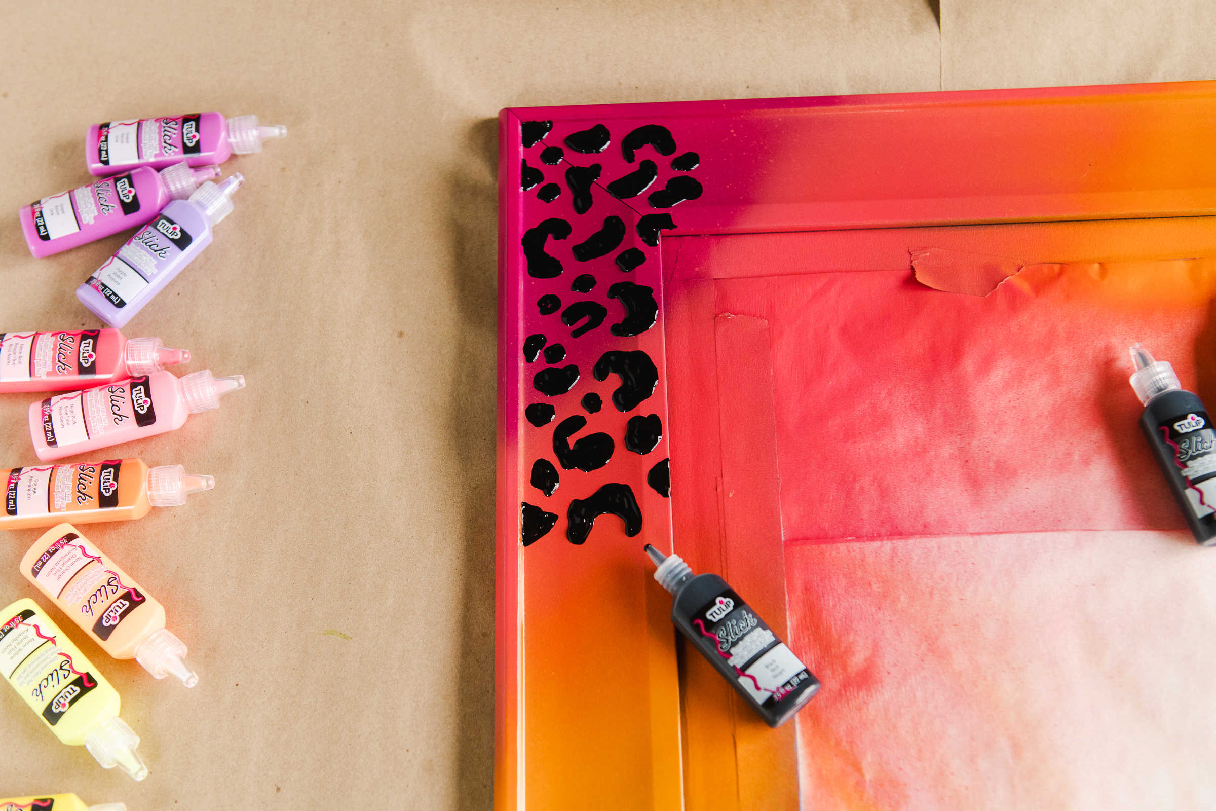 Use Puff Paint to create leopard spots