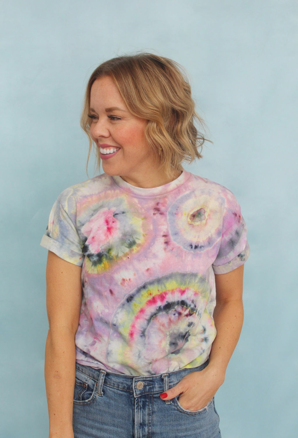 Rainbow geode tie dye with the Ultimate Summer Bundle Tie-Dye Kit