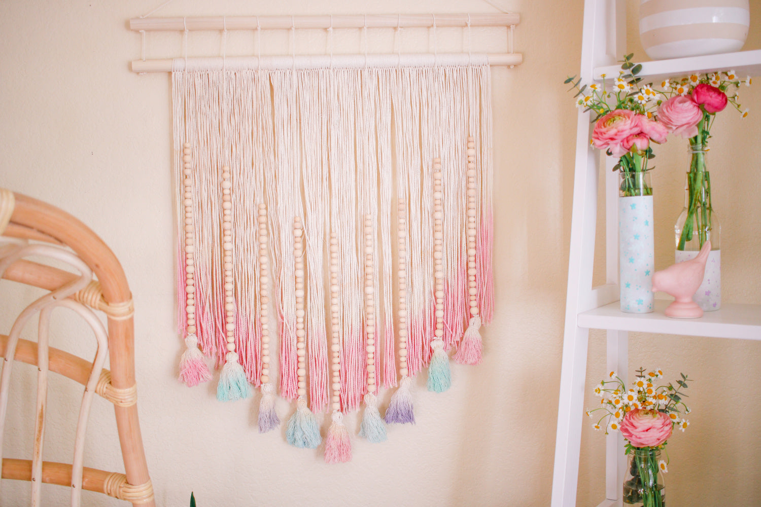 Macrame wall décor with Tulip One-Step Tie Dye