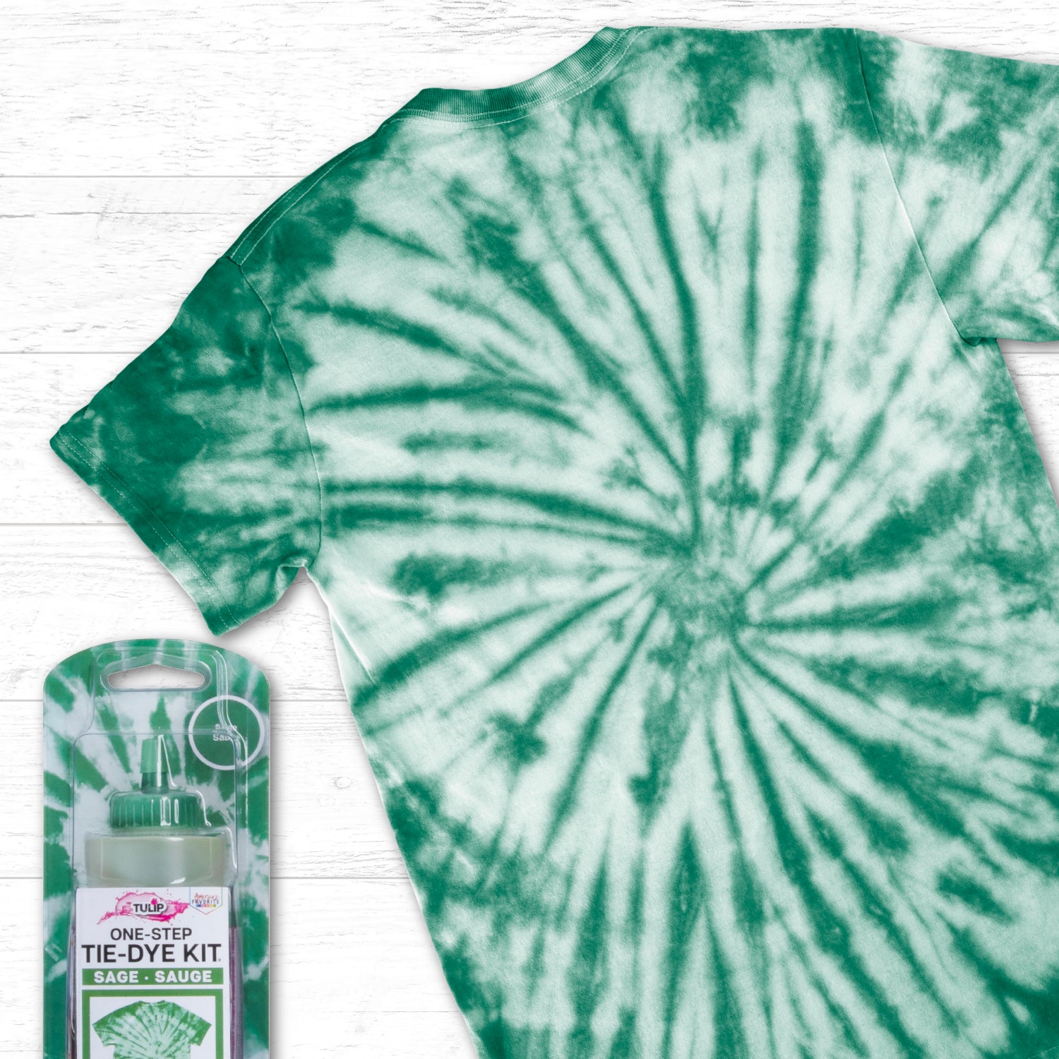 Tulip One-Step Tie-Dye Kit and t-shirt in Sage