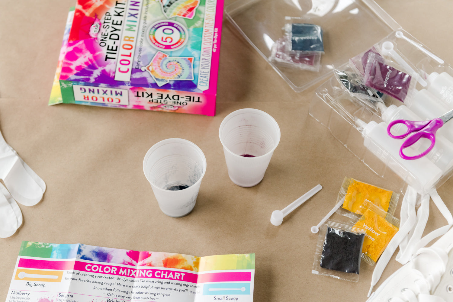 Custom tie-dye colors with the Tulip Color Mixing Tie-Dye Kit