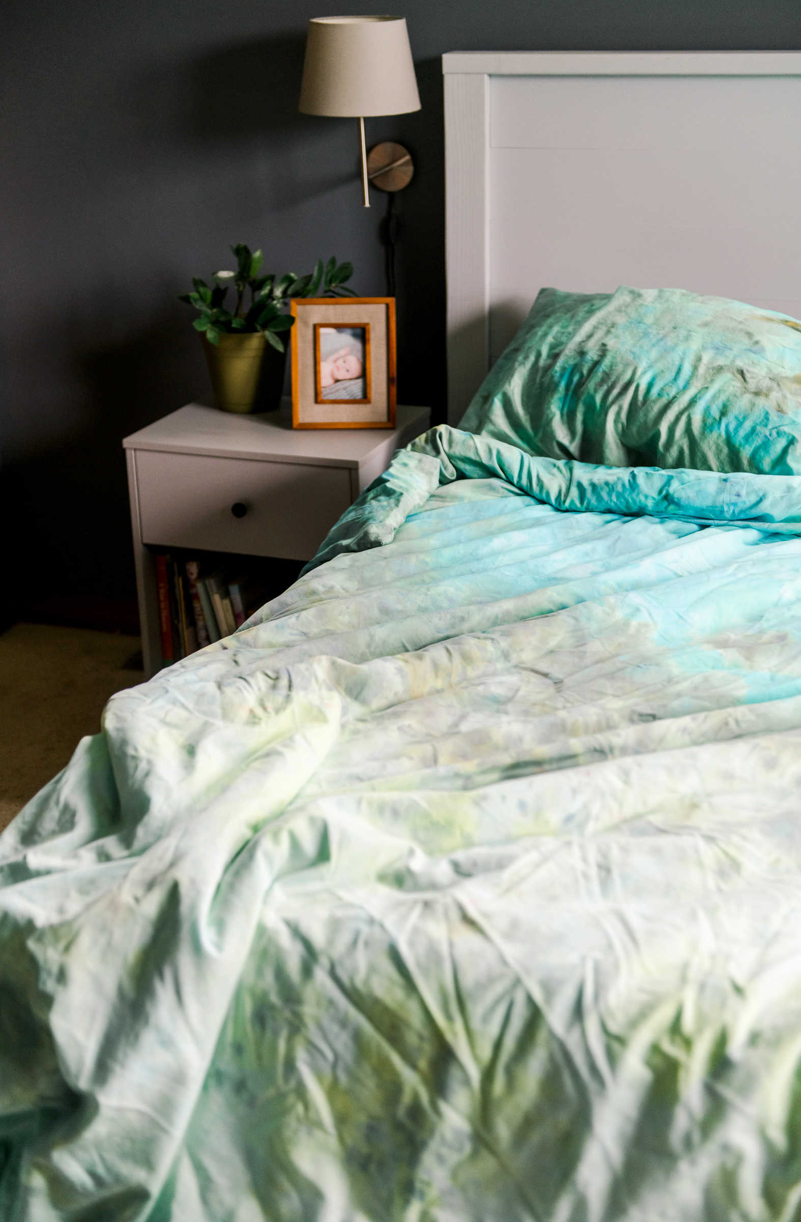 Bedding set upcycle idea with Tulip One-Step Tie-Dye Refills