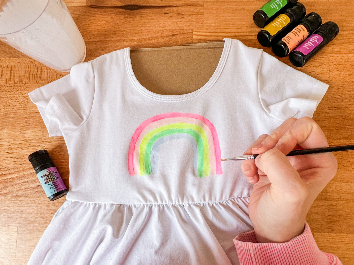 Paint the dress for your matching family outfit