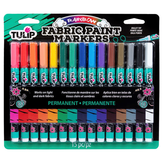 Tulip Fabric Markers Black Variety 5 Pack