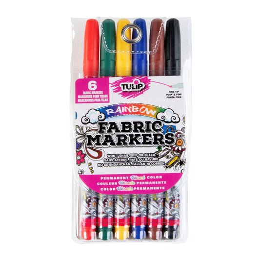 🌷 Tulip Dimensional Fabric Paint Pens 12 Pack Get PINK ORANGE GREEN BLUE  RED