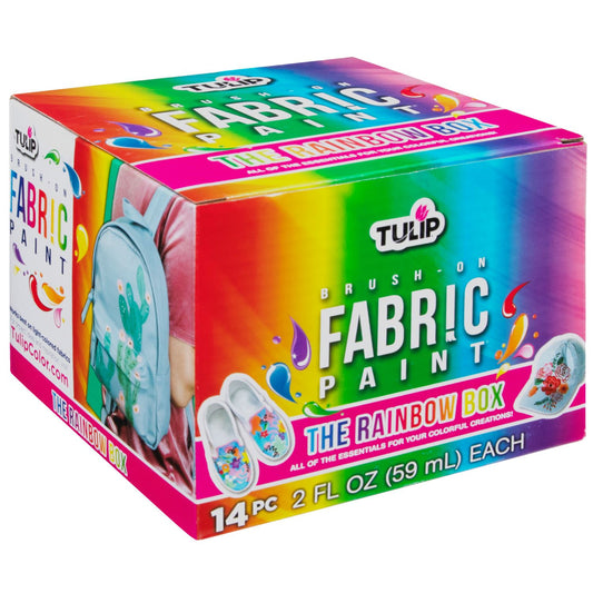 TULIP Soft Fabric Paint Kits - 10pk Rainbow 5 Color Fabric Paint (10 Pack)