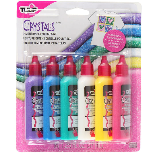 Tulip Graffiti Bullet-Tip Fabric Markers Rainbow 6 Pack