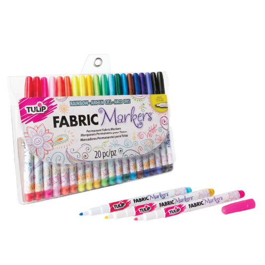 Tulip Brush-Tip Fabric Markers Rainbow 10 Pack – Tulip Color Crafts