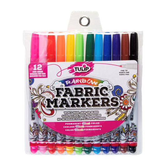 Tulip Dual-Tip Fabric Markers Rainbow 14 Pack – Tulip Color Crafts