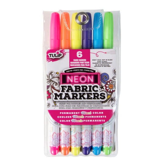  Tulip Bullet Tip Fusion Ink Fabric Markers, 15 Pack Prism,  Permanent, Washable