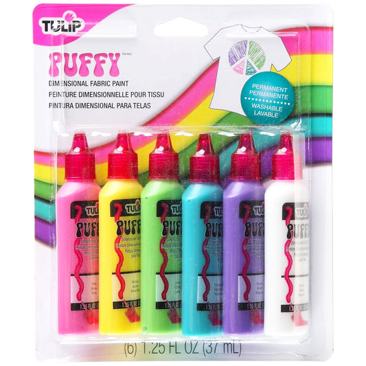 Tulip Dimensional Fabric Paints 1.25oz 6-pkg-neon & Glow