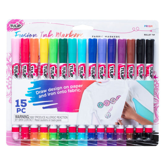 Tulip Graffiti Bullet-Tip Fabric Markers Rainbow 30 Pack