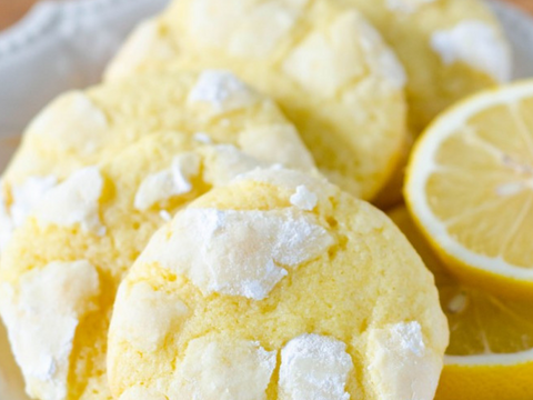 lemon crinkle cracked cookies