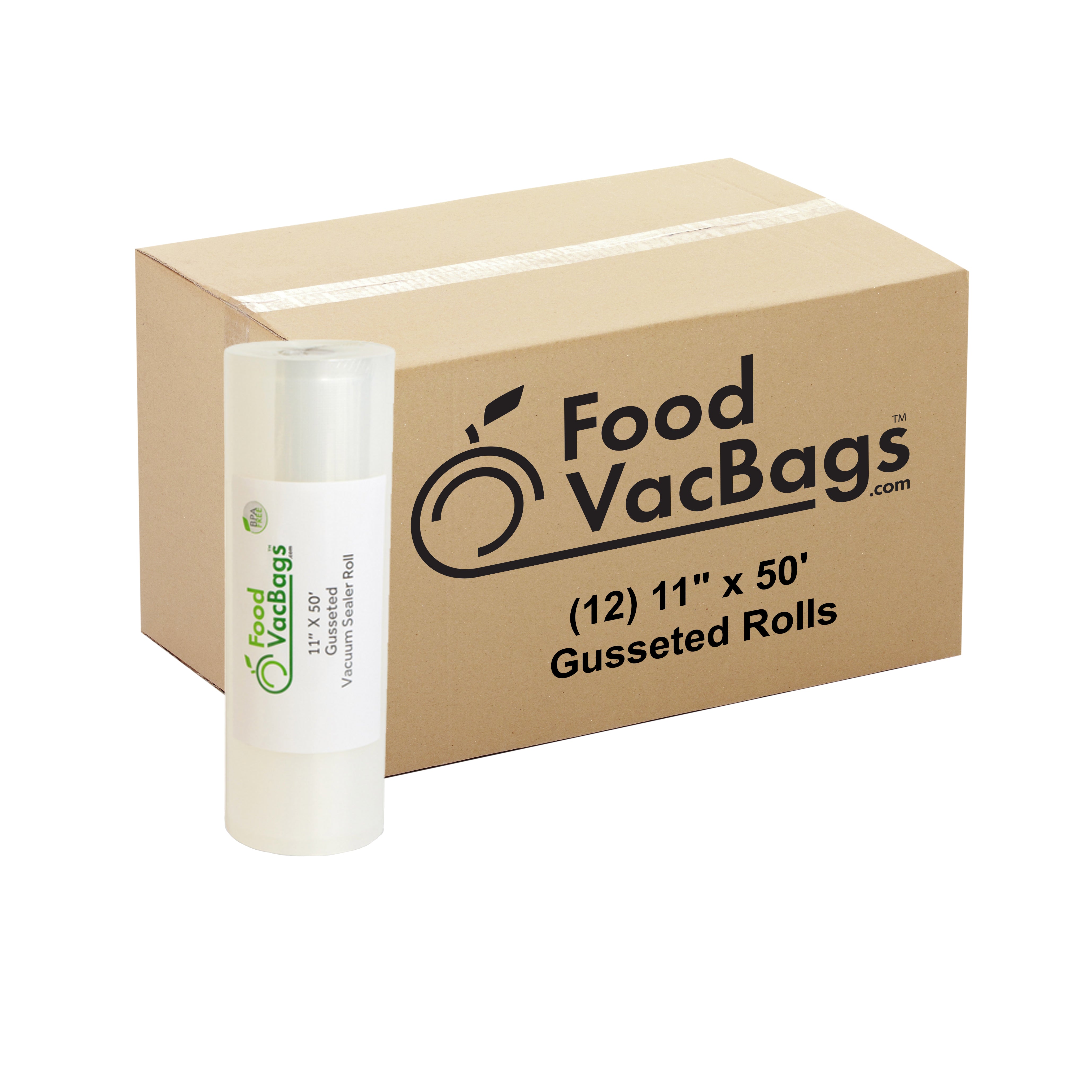 12 - 11 X 50' Gusseted Expandable Rolls – FoodVacBags