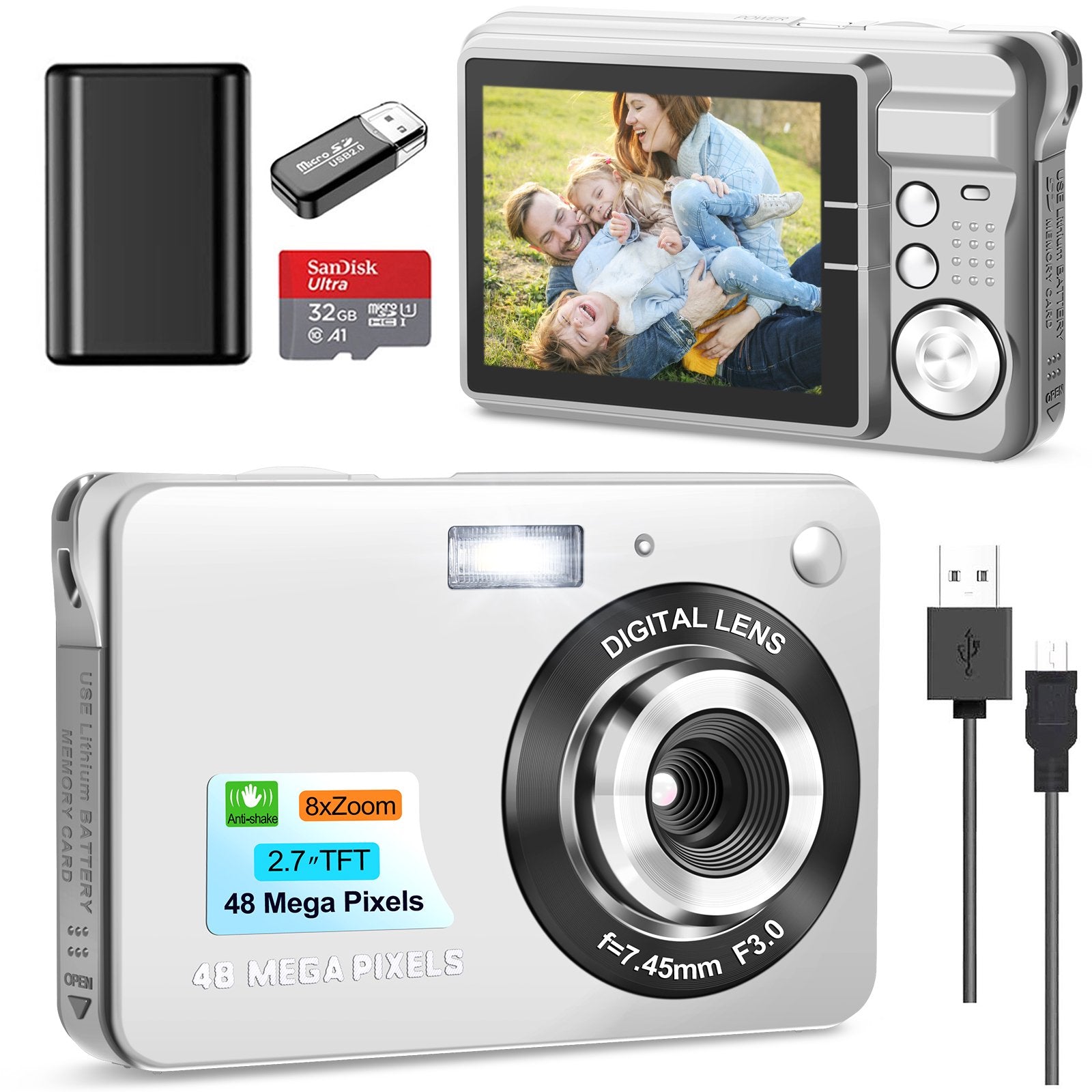 NBD Mini Digital Camera with 48MP